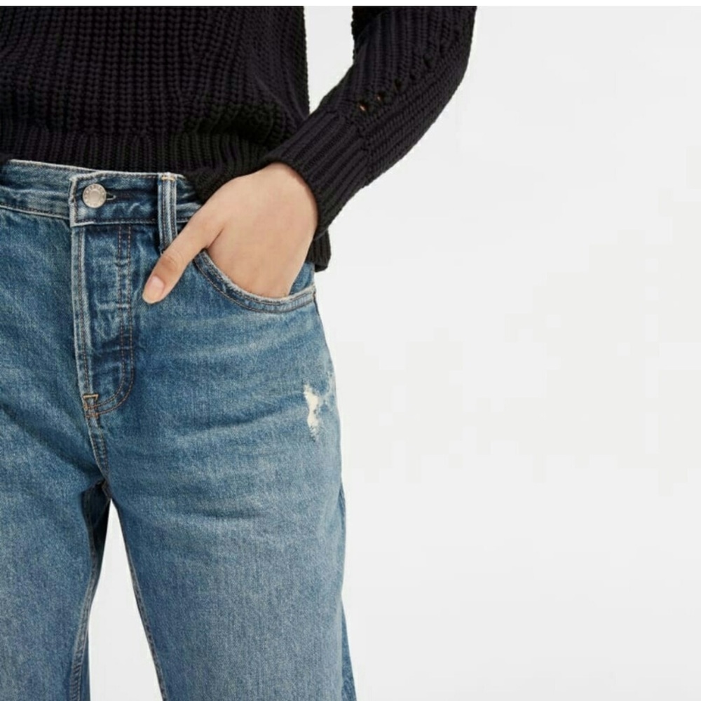 Everlane O-S Relaxed Boyfriend Button Fly Jean Size 27 Medium Wash - Picture 4 of 14